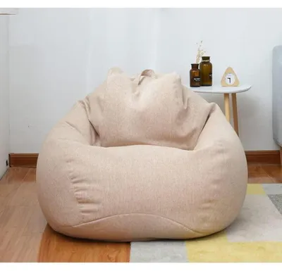Obrázok produktu pre Poťah na sedaciu vankúš, materiál: ľan, farba: béžová, rozmery: 100 cm x 120 cm, bez výplne