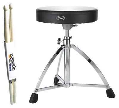 Immagine prodotto di Sgabello per batteria Pearl D-730S con bacchette per batteria