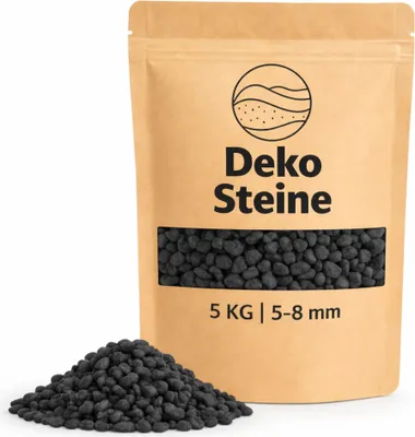 Produktbild von Deko-Steine 5 KG schwarz Ø 5-8 mm Vasen Glas-Füllung Streudeko