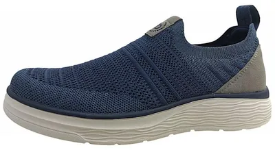 Image de Bugatti Astra : chaussures de ville pour hommes, modèle pantoufle, couleur bleue, pour un usage décontracté
