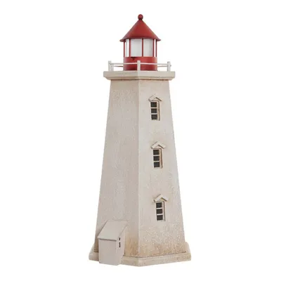 Produktbild von Deko-Figur DKD Home Decor Leuchtturm Paulonia-Holz (23.5 x 22 x 49 cm)