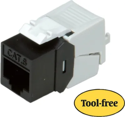 Obrázok produktu pre ROLINE Keystone Jack SLIM, Čierna, RJ-45