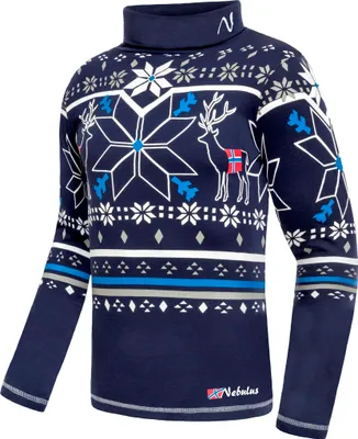 Produktbild von Nebulus Rolli Norweger-Style, Pulli COASTER Herren, Rollkragen , langarm , P6193 - Herren, navy-weiß, XL