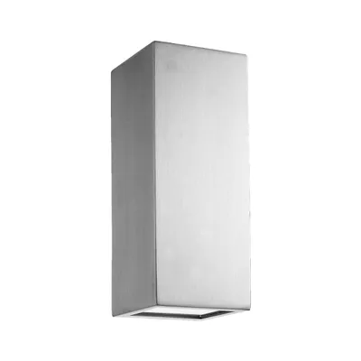 Image de LED Applique BLOCK 2xLED/3W, IP44 Acier inoxydable/clair L : 66, L : 66, H : 160