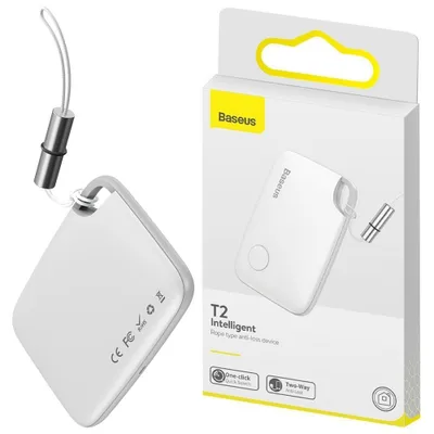 Produktbild von Baseus T2 Schlüsselanhänger Mini Wireless Locator Für Schlüssel Und Andere Gegenstände Weiss (Zlfdqt2-02)