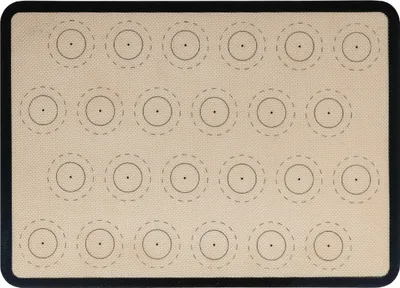 Immagine prodotto di Tappetino in silicone Krumble - tappetino da forno - tappetino antiaderente - con 24 cerchi - 29,5 x 42 cm