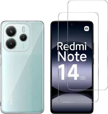 Obrázek produktu pro Pouzdro pro Xiaomi Redmi Note 14 5G s 2 ochrannými kryty obrazovky z tvrzeného skla Phonillico®