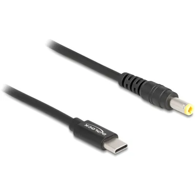 Produktbild von DeLOCK Notebook Ladekabel USB Type-C Stecker zu 5,5 x 2,5 mm Stecker, 1,5 m, USB C, 5.5 x 2.5 mm, 20 V