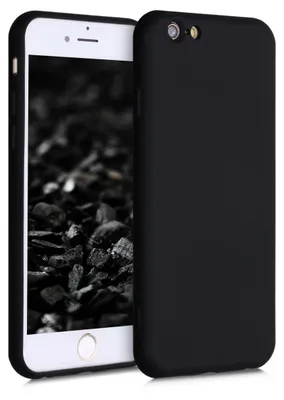 Produktbild von kwmobile Hülle kompatibel mit Apple iPhone 6 / 6S Hülle - gummierte TPU Silikon Handyhülle - Schutzhülle für kabelloses Laden - Case in Schwarz matt