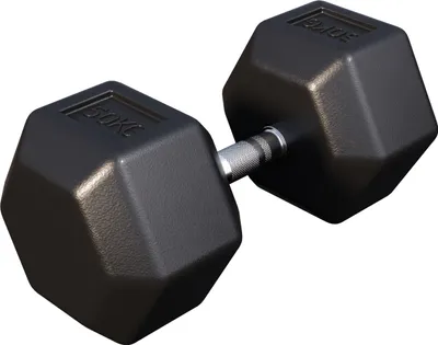 Produktbild von GORILLA SPORTS® Hexagon Kurzhanteln - 50kg Gewichte, Gusseisen Gummiert, Rutschsicher, Griff Gerändelt, Verchromt, Schwarz - Sechseckige Hanteln, Dumbbell, Krafttraining, Fitness