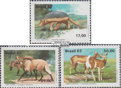 Produktbild von Briefmarken Brasilien 1982 Mi 1901-1903 (kompl.Ausg.) postfrisch Einheimische Tiere