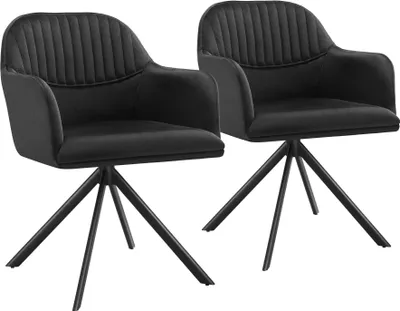 Produktbild von tectake® Samt-Drehstuhl Lona gepolstert 56 x 59 x 81 cm