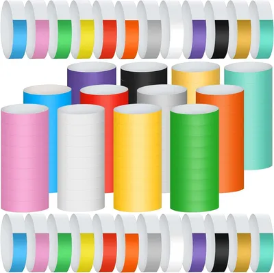 Productafbeelding van Papieren Polsbandjes - Event Bandjes - Toegang Controleren - Waterdicht en Scheurbestendig - 5040 Stuks - Neon Kleuren