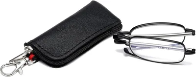 Produktbild von Faltbare Lesebrille, Schlüsselanhängermodell, Blaulichtfilter, kompakt und tragbar, für Männer und Frauen