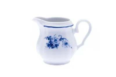 Obrázok produktu pre Thun 1794 Rose, vysoký džbán na mlieko, porcelán, modrá ruža, 250 ml, Thun