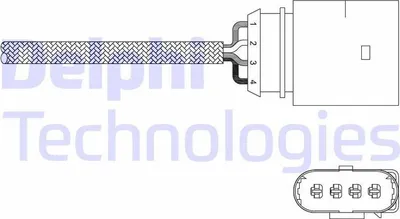 Produktbild von DELPHI Lambdasonde für VW Golf IV Schrägheck (1J1) Beheizt 1200mm ES20338-12B1
