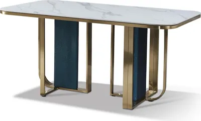 Produktbild von Esstisch Edelstahl Stein Tische Design Möbel Italienische Einrichtung 160x90cm