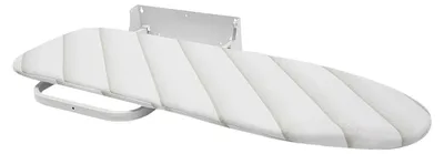 Immagine prodotto di Asse da stiro – Montaggio a parete, pieghevole – 93x31,5 cm – Rivestimento resistente al calore – Salvaspazio – Bianco