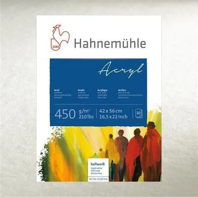 Produktbild von Hahnemühle Acryl 450 Malkarton - 450 g/m² - 24 x 32 cm - 10 Blatt