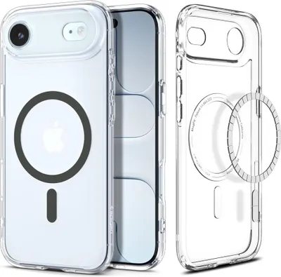 Image de Étui SPIGEN ULTRA HYBRID MAG compatible avec MagSafe pour IPHONE 17 Air graphite clair