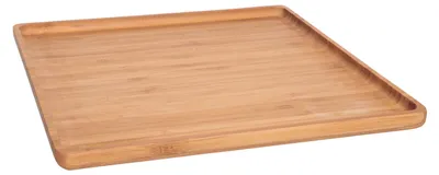 Produktbild von Servierbrett mit erhohtem Rand - Bambusholz - 26 x 26 cm
