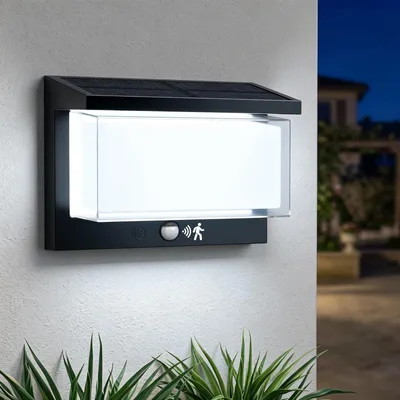 Solar-Außenleuchte mit Bewegungsmelder, 4 Modi, IP65, 6500 K