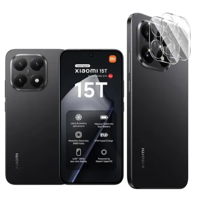 Produktbild von CLM-Tech 2X Kameraschutz kompatibel mit Xiaomi 15T Kameraglas Panzerfolie Panzerglas Crystal Clear Kameraschutzfolie 9H Glas Schutz Glas Linse Schutzglas kristallklar 2X Stück