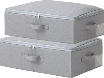 Produktbild von Faltbare Aufbewahrungsboxen dunkelgrau Stoff