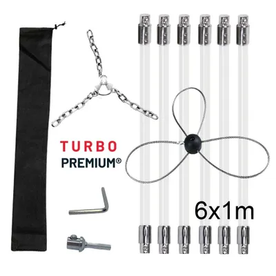 Obrázok produktu pre Rotačný čistič komína s reťazovou hlavou a lankom TURBO Premium – 6M