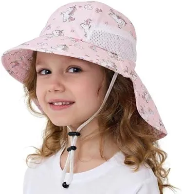 Produktbild von Sonnenhut Kinder UV Schutz 50 – Leichter Sommerhut mit breiter Krempe, Atmungsaktivem Mesh & Verstellbarem Kinnriemen, Strandhut für Jungen & Mädchen (50–54 cm)