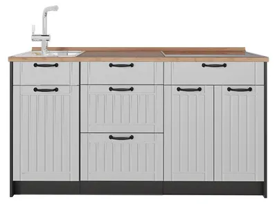 Obrázok produktu pre Kuchynský blok Vicco Fame-Line Biely vidiecky dom 150 cm, AP Oak, Model 65400