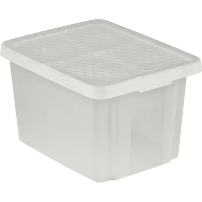 Produktbild von Box Curver® ESSENTIALS mit Deckel, 26 Liter, transparent, 44x34x27 cm