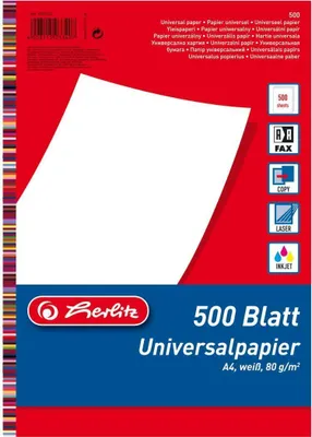 Image de Papier universel Herlitz A4 80g 500feuilles blanc