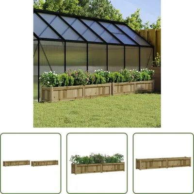 Image de The Living Store Bac à plantes 2 pcs. Bois de pin imprégné