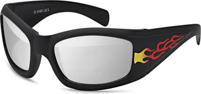 Produktbild von Kinder Sonnenbrille Sport UV 400 Schutz Fitness Flammen N550 Linsenfarbe Silber