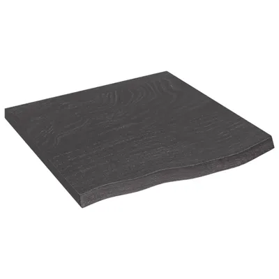 Image de vidaXL Plateau de table brun foncé 60x60x(2-4)cm Chêne massif