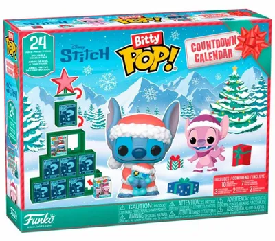 Produktbild von Disney Stitch Bitty Pop Adventskalender mit 24 Sammelfiguren