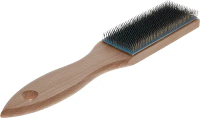 Obrázok produktu pre Osborn kefa na pilníky 110x40mm oceľová drôtená kefa, drôtená kefa s drevenou rukoväťou na pilníky, oceľový drôt/drevo