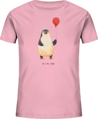 Produktbild von Mr. & Mrs. Panda Kleinkinder T-Shirt Pinguin Luftballon 7-8 Jahre (122/128) - Baumwolle Pink - Geschenk, Kindershirt, Jahrmarkt, Kleinkind, Teenager, Neustart, Kinder Jungen