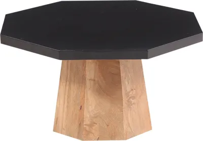 Produktbild von Marrakesch Runder Couchtisch Adelchi 90 cm aus Holz massiv | Handgefertigter Wohnzimmertisch im modernen Naturholz-Design | Großer Sofatisch langlebig handgefertigt für Wohnzimmer, Lounge & Loft