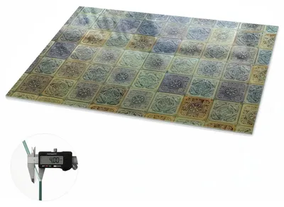 Produktbild von Glas Tischplatte 120x80 cm – Tischauflage aus gehärtetem Glas – Glasplatte für Esstisch – Küchentischplatte aus Glas – Tischschutz Glas modern – Dekorative Glasplatte – Pflegeleichte Glastischplatte – Sicherheitsglas Tischplatte – Pastellmosaik, KI-generiertes Bild
