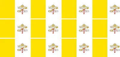 Produktbild von Mini Aufkleber Set - Pack glatt - 50x31mm - selbstklebender Sticker - Vatikan - Flagge / Banner / Standarte fürs Auto, Büro, zu Hause und die Schule - 12 Stück
