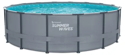 Obrázek produktu pro Summer Waves Elite Frame Pool nadzemní bazén kulatý kompletní set šedý Ø 488x122 cm