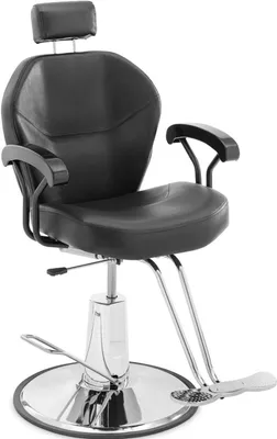 Obrázek produktu pro Expondo physa kadeřnická židle – opěrka hlavy a T-podnožka – 52–64 cm – 150 kg – sklopná – černá