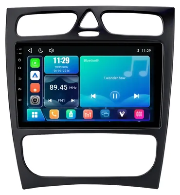Immagine prodotto di Radio Linux 9 pollici per Mercedes Classe C W203 (2000-2004), con CarPlay e Android wireless, USB, navigatore integrato, Bluetooth 5.1 e RDS