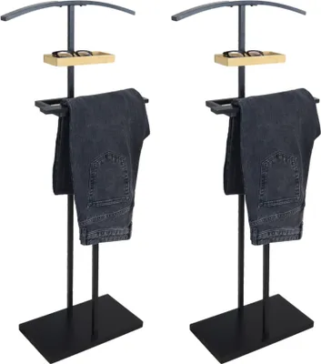 Produktbild von "MISOU Dressboy Kleiderständer Kleiderstange Schwarz 114 cm Bambus und Metall"