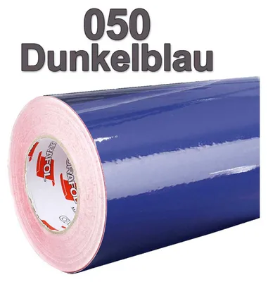 Produktbild von (5,60€/m²) Oracal® Möbelfolie 050 Dunkelblau Glanz 31,5 cm Breite Laufmeterware selbstklebende Folie Plotterfolie Klebe Folie Oracal 621 Küchenfolie