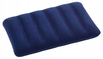 Productafbeelding van Intex opblaasbaar campingkussen, bekleed met zachte stof, blauw, vinyl, blauw, 43x28x9 cm