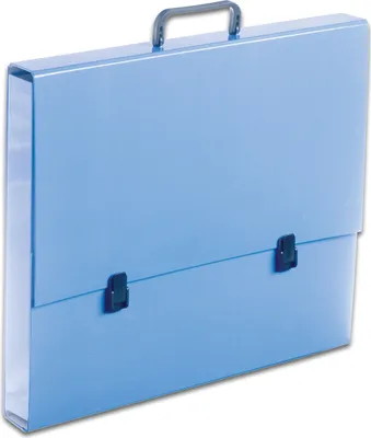 Zdjęcie produktu dla Teczka z rączką A3 5 cm Penmate niebieska pastelowa