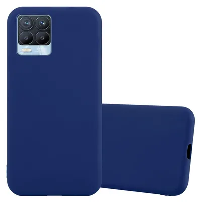 Produktbild von Cadorabo Hülle für Realme 8 4G / 8 PRO Schutzhülle in Blau Handyhülle TPU Silikon Etui Case Cover
